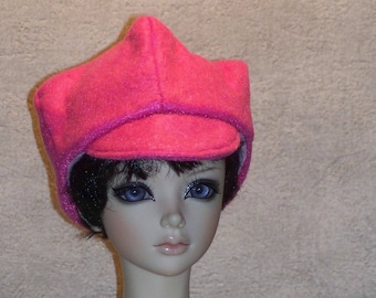 Ooak Wool Felt Cap / for Iplehouse BJD   and  all doll 8/9 size head.   by L'Atelier de Rosy