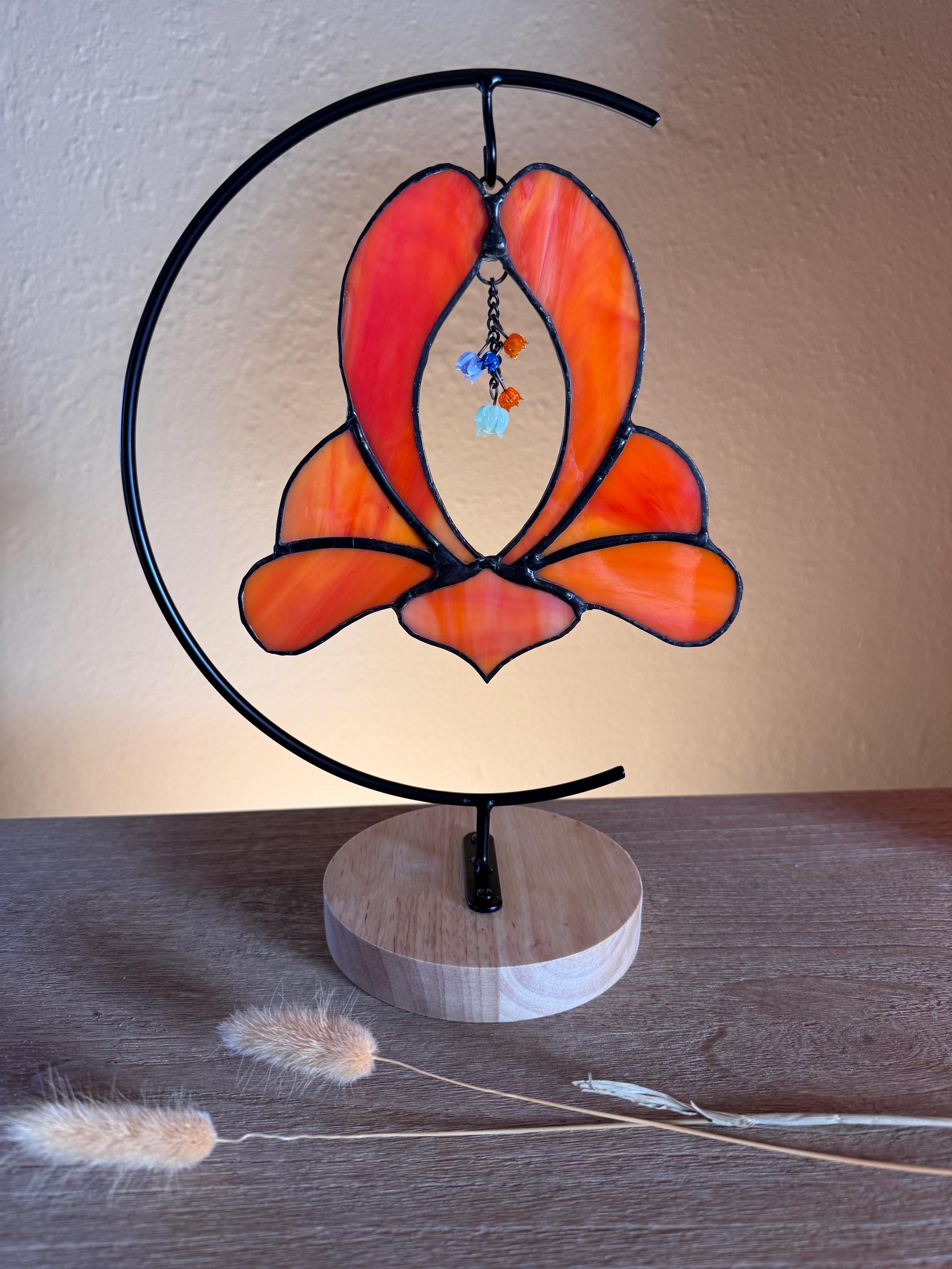 Iris Stained Glass Accent Lamp - Etsy
