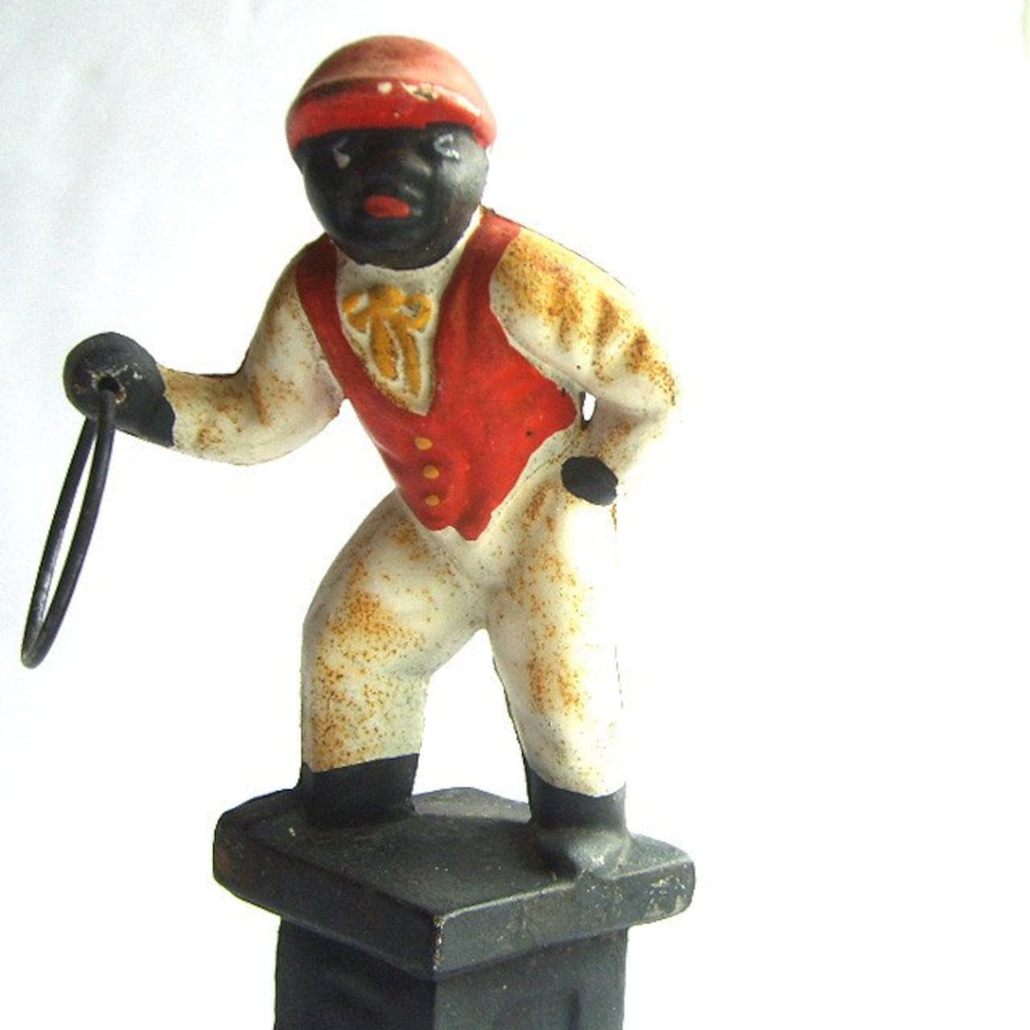 Black Americana. Cast Iron Lawn Jockey Ornament Etsy