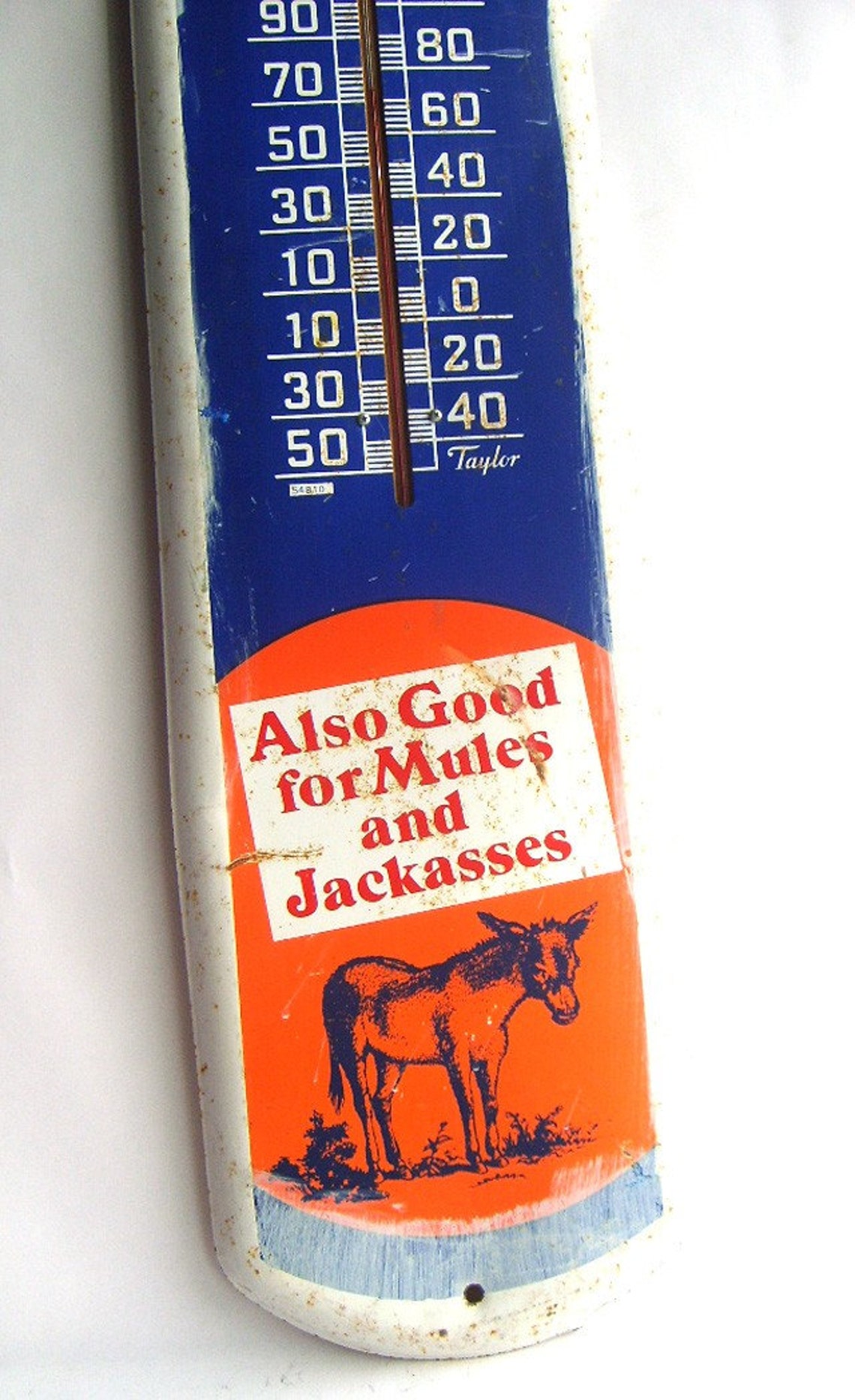 Vintage Metal Dr Barkers Horse Liniment Thermometer Sign Etsy
