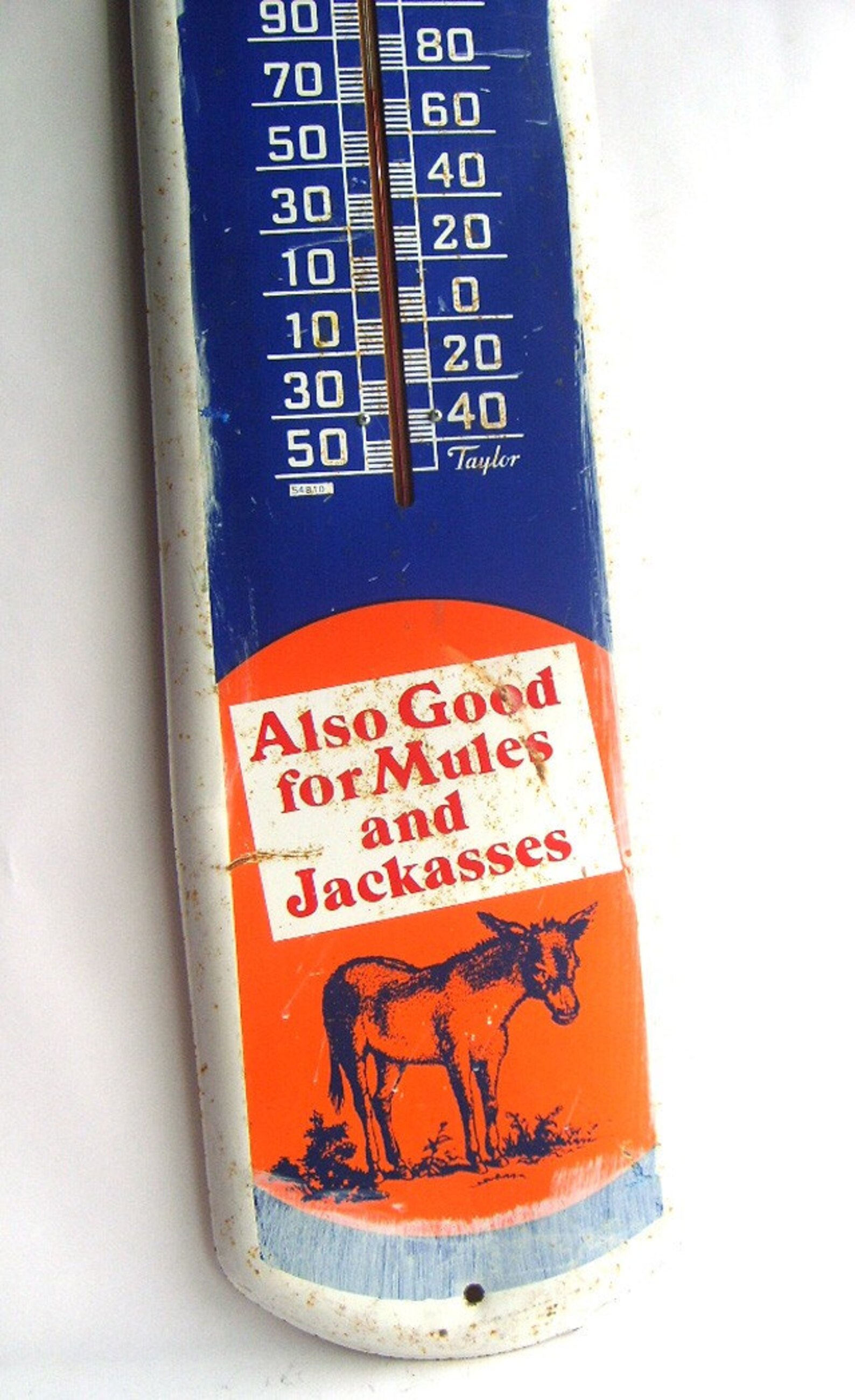Vintage Metal Dr Barkers Horse Liniment Thermometer Sign Etsy
