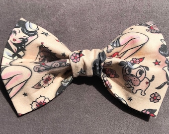 Handmade  Sailor Betty dog or Cat Bow tie, over the collar