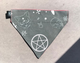 Handmade Over the Collar Dark Arts Dog or Cat Bandana