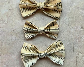 Handmade All that Jazz music note pet bow tie