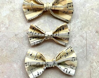 Handmade All that Jazz music note pet bow tie
