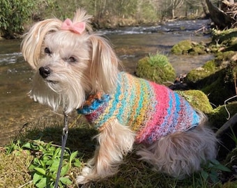 Handmade Crochet Carousel Dog Sweater: Luxury Pet Gift