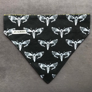 Handgemachte Death Head Moth Hunde oder Katzen Bandana