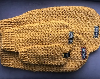Handmade Dog Sweater: Golden Honey, hand crotchet luxury pet sweater