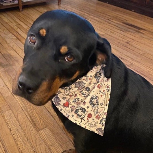 Sailor Betty Reversible Over the Collar Dog Bandana