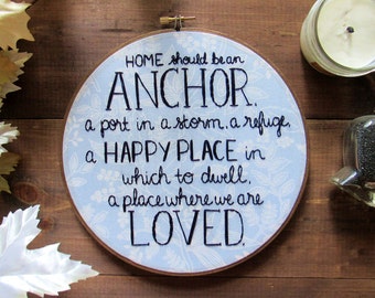 First Home Gift, Housewarming Gift, Home Embroidery, Embroidery Hoop, New Home Housewarming Gift, New Home Gift, Home Decor Rustic, Kimart