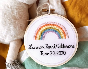 Personalized Rainbow Baby Pregnancy Announcement