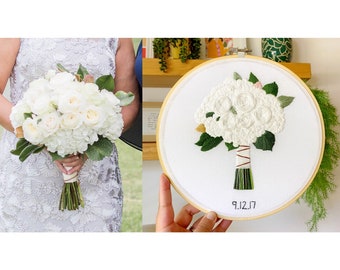 Second Cotton Wedding Gift for Her, Traditional Anniversary Gifts for Wife Wedding Bouquet Replica, Embroidered Bridal Bouquet Flower Kimart