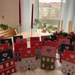 Advent calendar winter village DIY