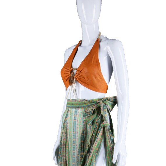 Leather + Feather Bra Top Boho Hippie Sexy Festiva