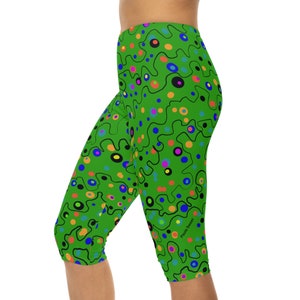 Green Venus Cropped Leggings