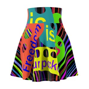 Easy travel, colorful design, Flowy short Skirt