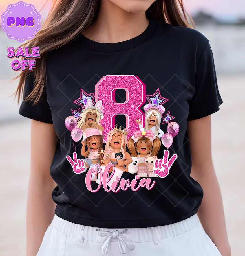 Roblox Girl Birthday Shirt with Glitter – Party Pieces McAllen