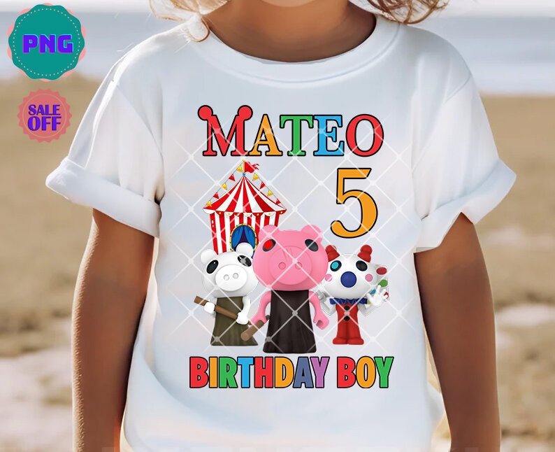 Personalised Roblox Birthday Theme Family Matching Shirt - Jolly