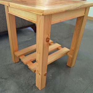 End Table, 18 Sq. x 21 High, Salvaged Wood Furniture, Chair Side or Bedside Wooden Table, Custom Sizes image 4