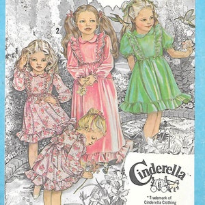 1970s Simplicity 9354 Girls Ruffled Dress in Two Lengths Vintage Sewing Pattern Size 5 Cinderella