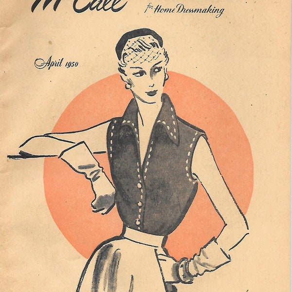 1950s McCall Style News 3 Pattern Booklets from April May and June Ephemera Sewing Supplies Crafting Fashion Illustrations