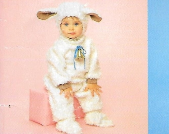 Toddler Costumes Simplicity 0638/ 9318 Sewing Pattern Cow Ducky Lady Bug Pumpkin Witch Halloween UNCUT
