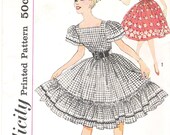 Einfachheit 3295 - 1950er Jahre Rock und Bauer Bluse UNGESCHNITTENEN Vintage Nähen Muster Volant Rock Rockabilly Größe 11