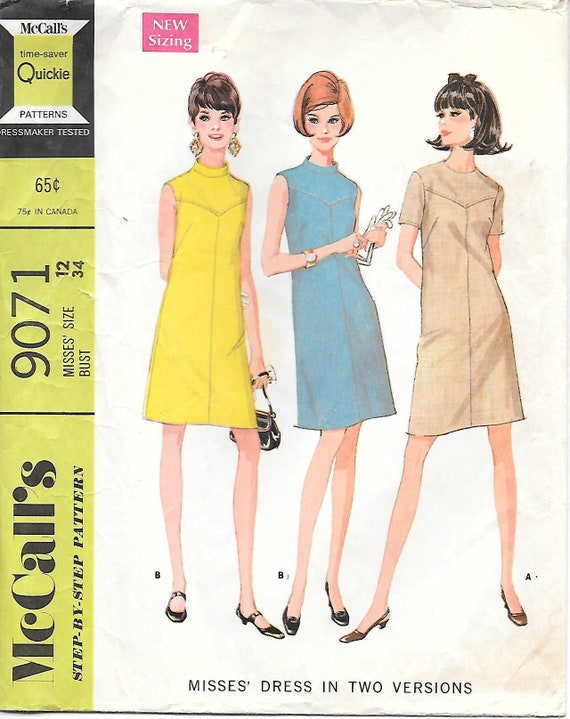 1960s Mccalls 9071 Shaped Yoke Sheath Dress Vintage Sewing | Etsy