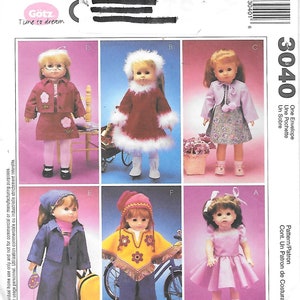 American Girl Doll Wardrobe McCalls 3040 Sewing Pattern 18 inch Doll UNCUT