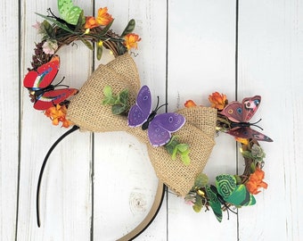 Butterfly Garden Mickey Ears|  Floral Mickey Ears