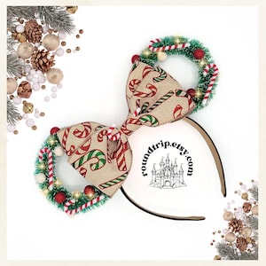 Candy Cane Lane Ears | Christmas Mickey Ears | Holiday Minnie Ears