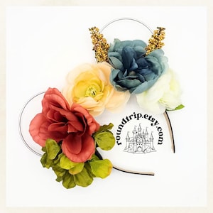 Brave inspired Mickey Ears | Mickey Ears | Mickey Ears Headband | Floral Mickey Ears | Flower Crown | Wire Mickey Ears | Ready to Ship