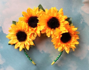 Summer Sunflower Flower Crown| Sunflower Headband