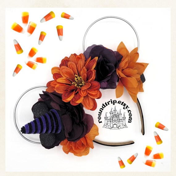 Halloween Floral Mickey Ears: Hocus Pocus Oogie Boogie Bash  display picture 2