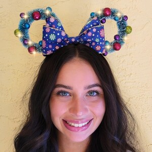 Christmas Mickey Ears: Holiday Minnie Mouse Headband with Lights