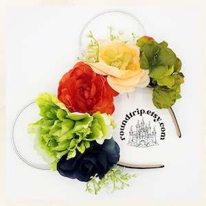 MERIDA inspired Mickey Ears | Mickey Ears | Mickey Ears Headband | Floral Mickey Ears | Flower Crown | Wire Mickey Ears | Ready to Ship