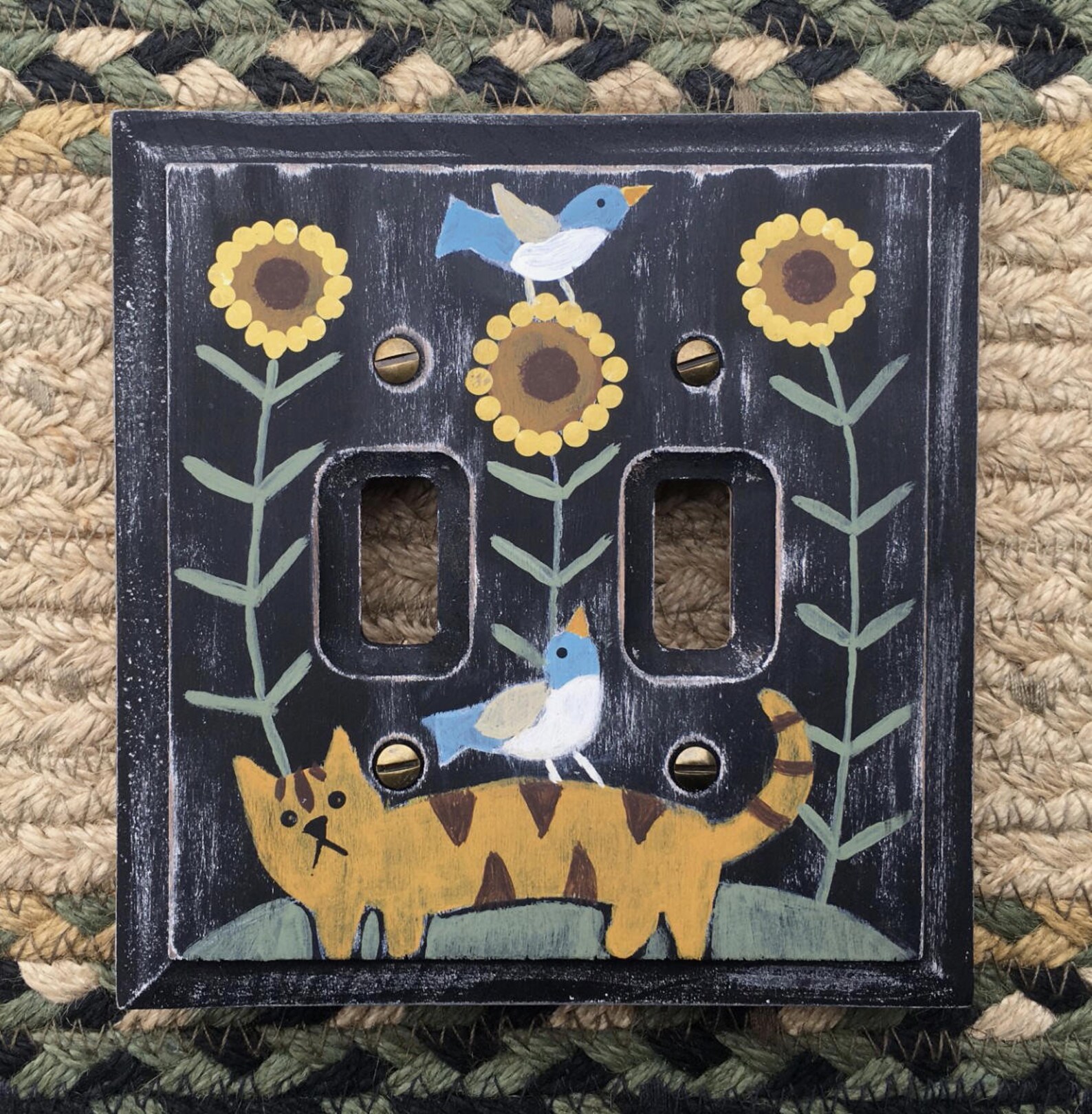 PRIMITIVE WILLOW TREE Light Switch Plate Cover/sheep Lamb/wool/original