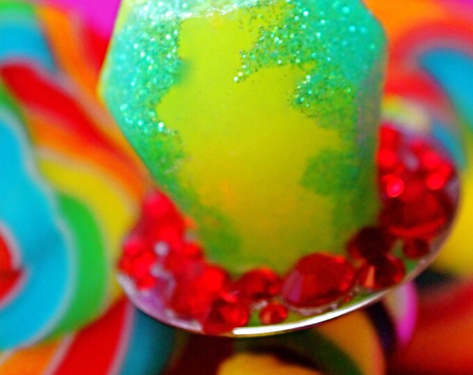 Blue Berry Razz Ring Pop Ring Candy Glitter Resin Ring - Etsy