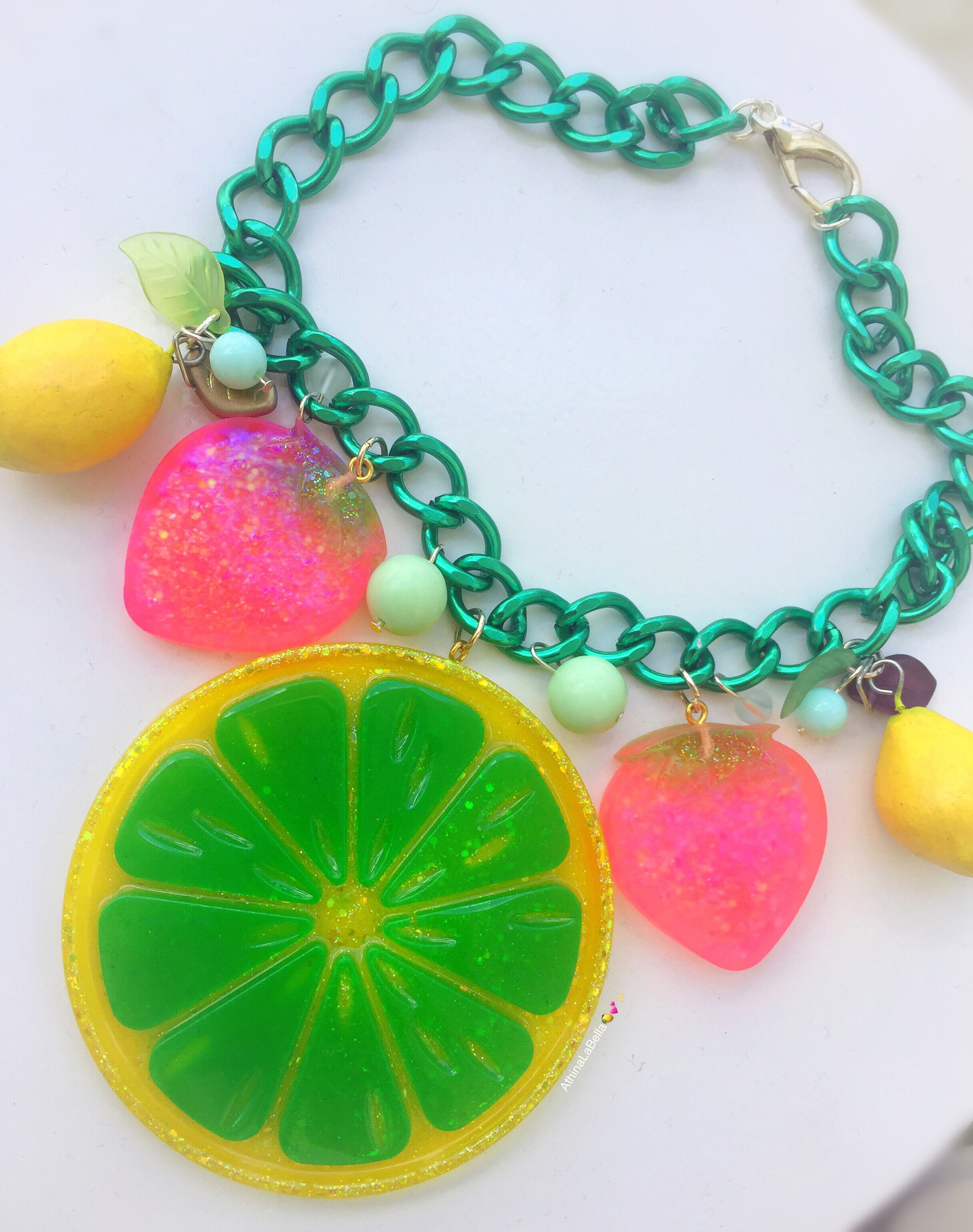 Retro Fruit Necklace Kawaii Fruit Jewelry Resin Fruit Etsy