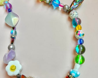 Y2K Necklace, Kidcore, Mixed Bead Necklace, Toy Necklace, Kawaii Jewelry, K-pop Jewelry, Kitsch Jewelry, Trippy