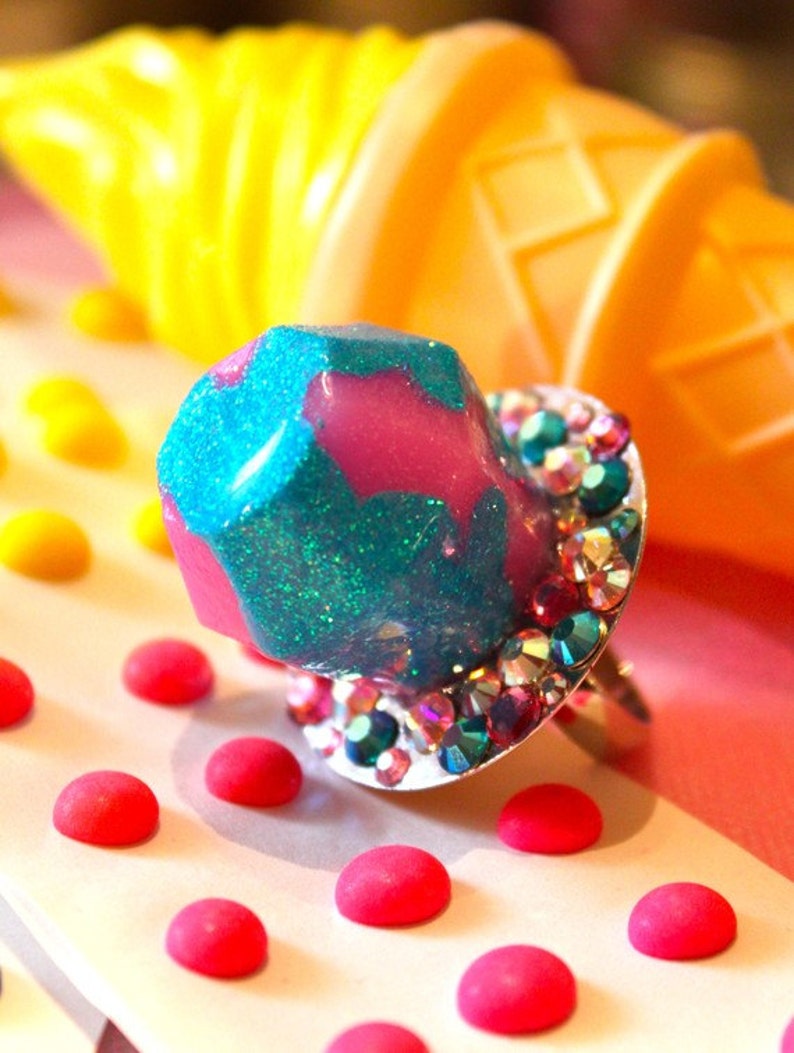 Candy Ring Pop Ring Cotton Candy Kawaii Jewelry Candy Ring Etsy