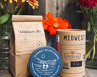 Midwest Wildflower Seeds, Organic Annual & Perennial Mix, Drought-Tolerant