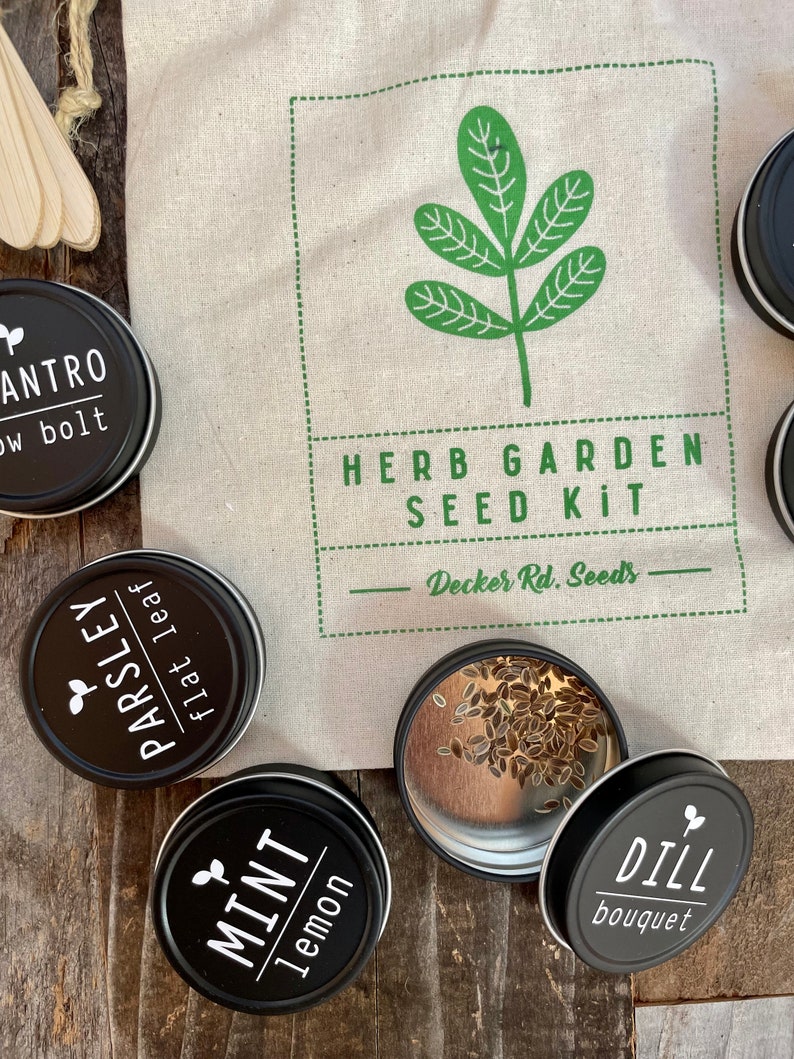 Herb Garden Seed Kit, herb garden kit, indoor herb garden image 4