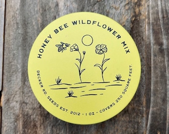 Honey Bee Wildflower Seeds 1 oz., 4 oz., 8 oz., wildflower seeds, organic wildflower seeds, bulk wildflower seeds