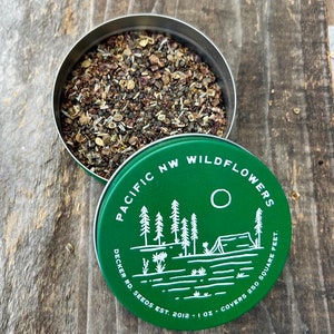 Pacific NW Wildflower Seeds 1 oz., 4 oz., 8 oz., Bulk Wildflower Seed, Wildflower Favors, Regional Wildflower Mix image 1