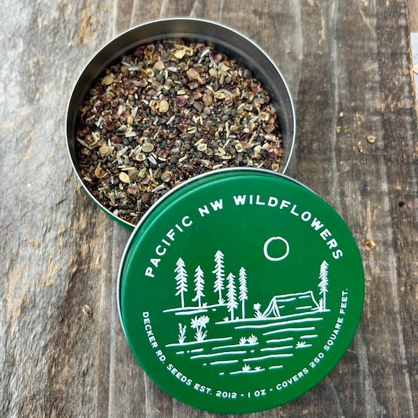 Pacific NW Wildflower Seeds 1 oz., 4 oz., 8 oz., Bulk Wildflower Seed, Wildflower Favors, Regional Wildflower Mix