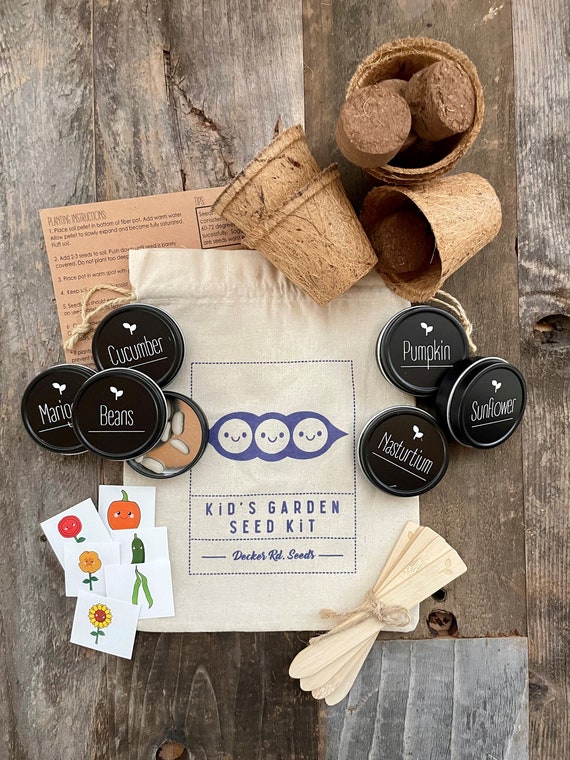 Children's Garden Seed Kit, Kid's Garden Kit - Etsy