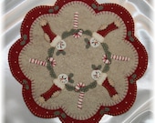 Christmas Stockings Penny Rug Candle Mat MAILED PAPER PATTERN