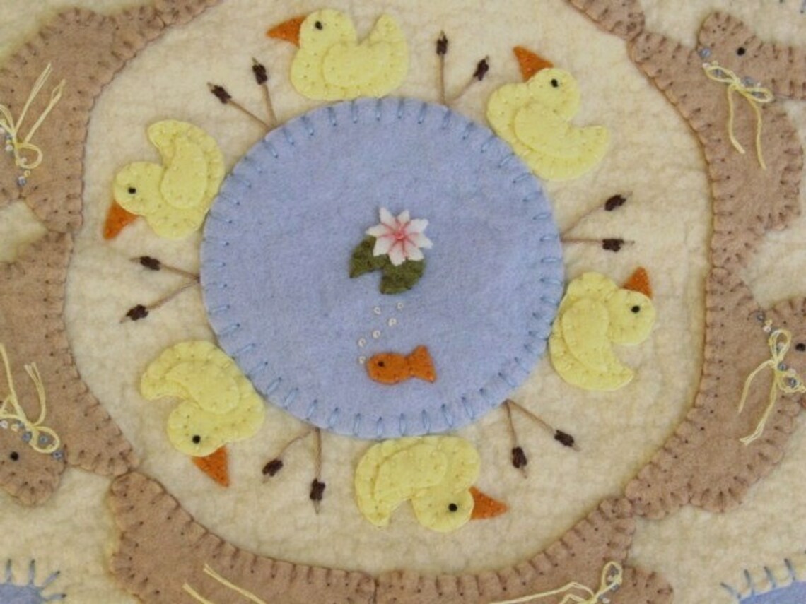 Spring Penny Rugs Spring Bunnies and Ducks Penny Rug/candle Mat DIGITAL PATTERN - Etsy