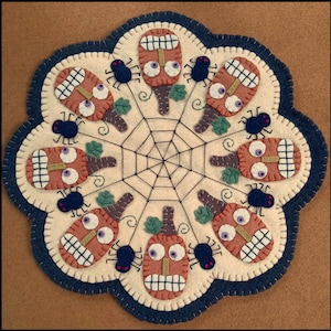 ¡ACTUALIZADO! Patrón digital de tapete para velas de Halloween de Jacks & Spiders